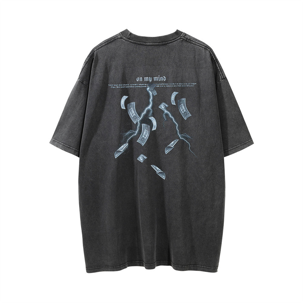 « L'ange de l'argent » - T-shirt oversize avec imprimé