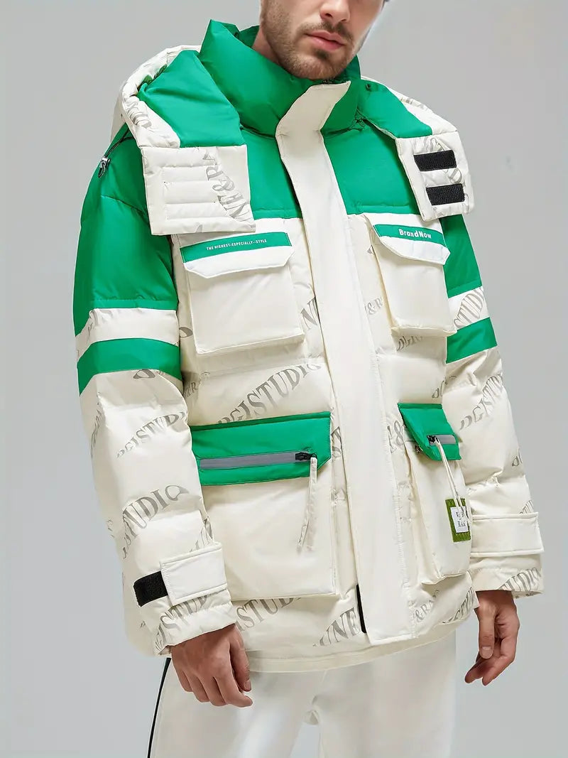 Charles – veste d'hiver color-block pour homme
