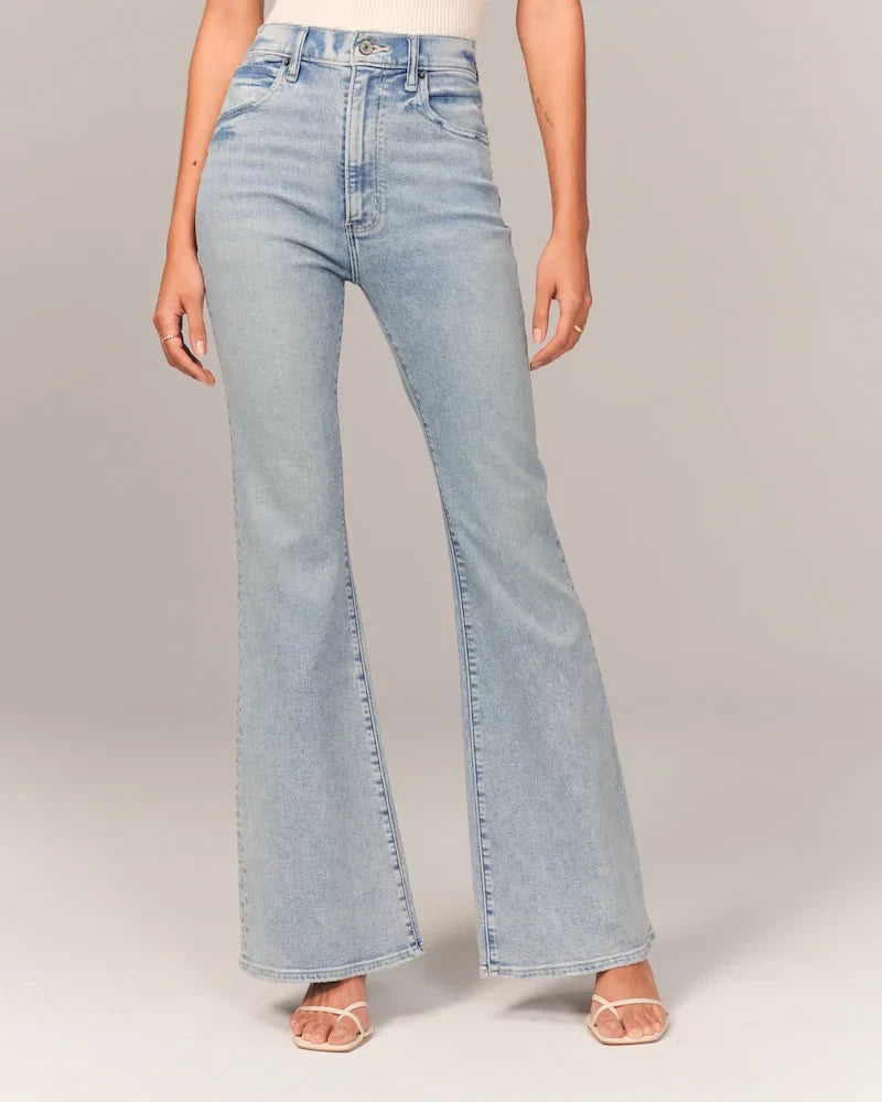 Fara™ - Dehnbare High-Waist-Jeans mit Schlag