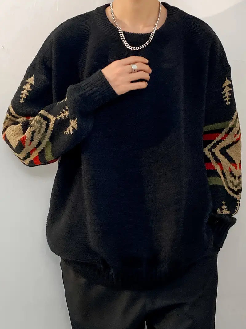 Charles – pull homme à imprimé géométrique