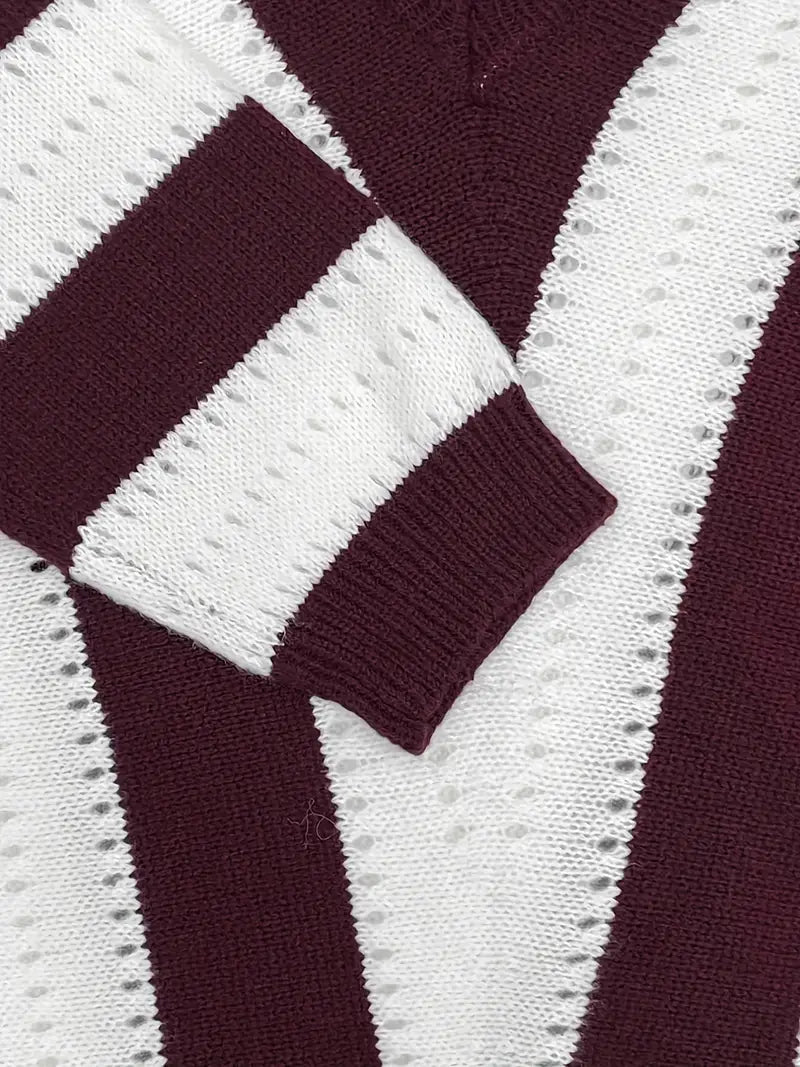 Grace – pull rayé col V