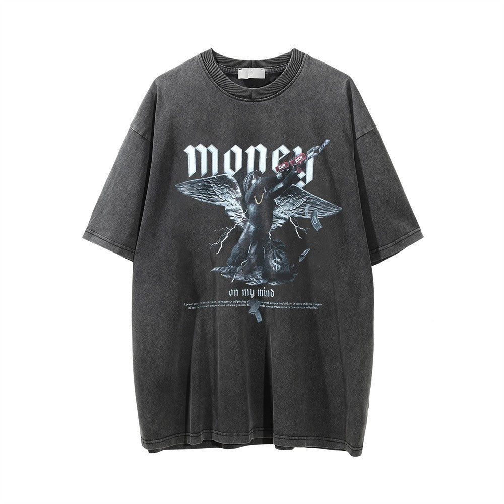 « L'ange de l'argent » - T-shirt oversize avec imprimé