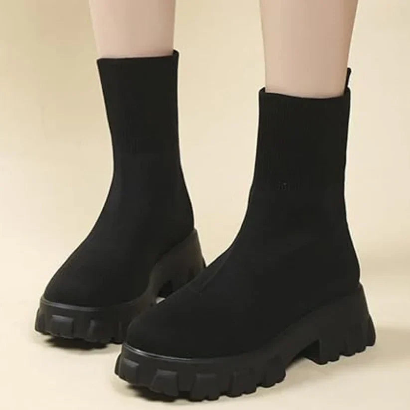 Phyllida - bottines tricotées à semelle tendance