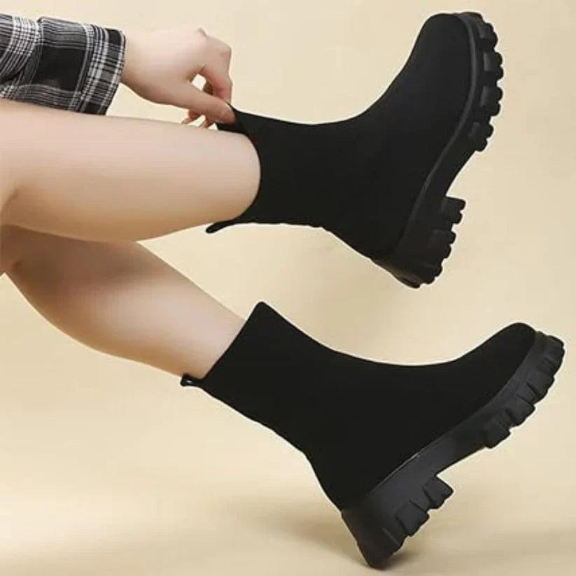 Phyllida - bottines tricotées à semelle tendance