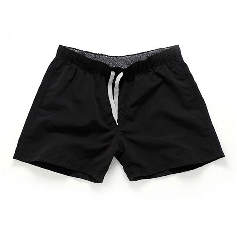 Short de plage de couleur unie pour homme