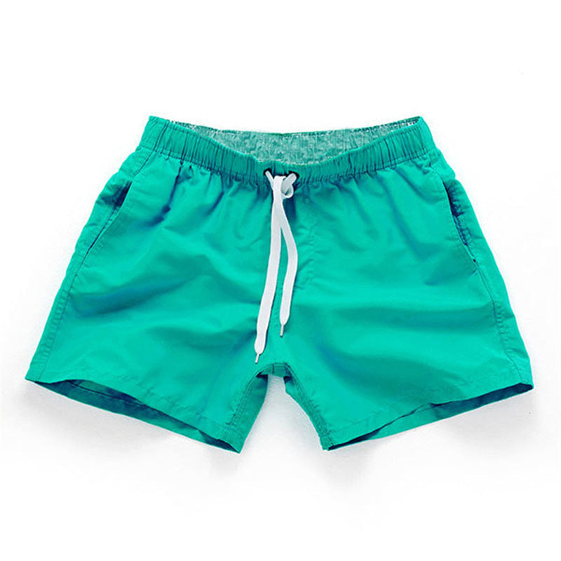 Short de plage de couleur unie pour homme