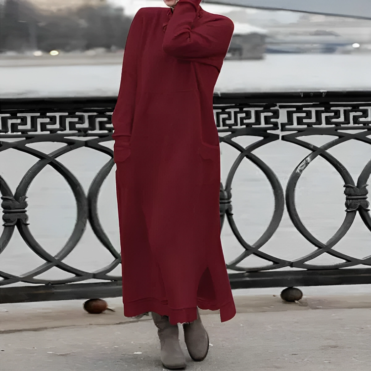 Abbie - Robe longue d'hiver décontractée 
