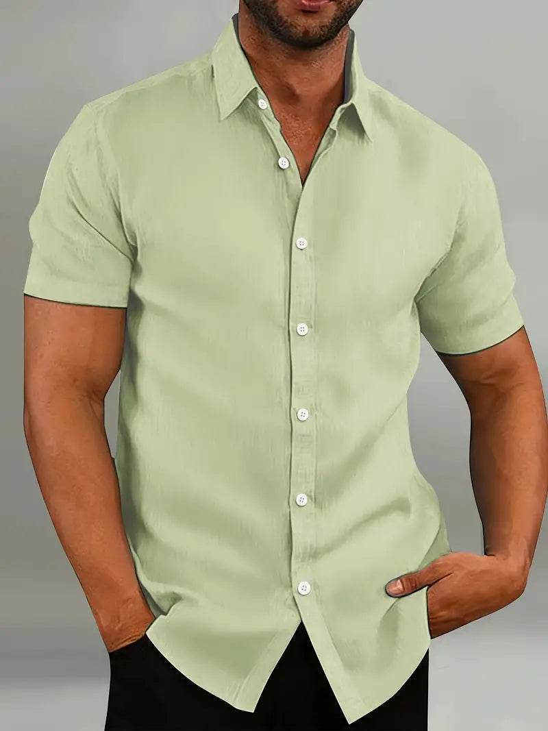 Brian – chemise boutonnée décontractée à manches courtes