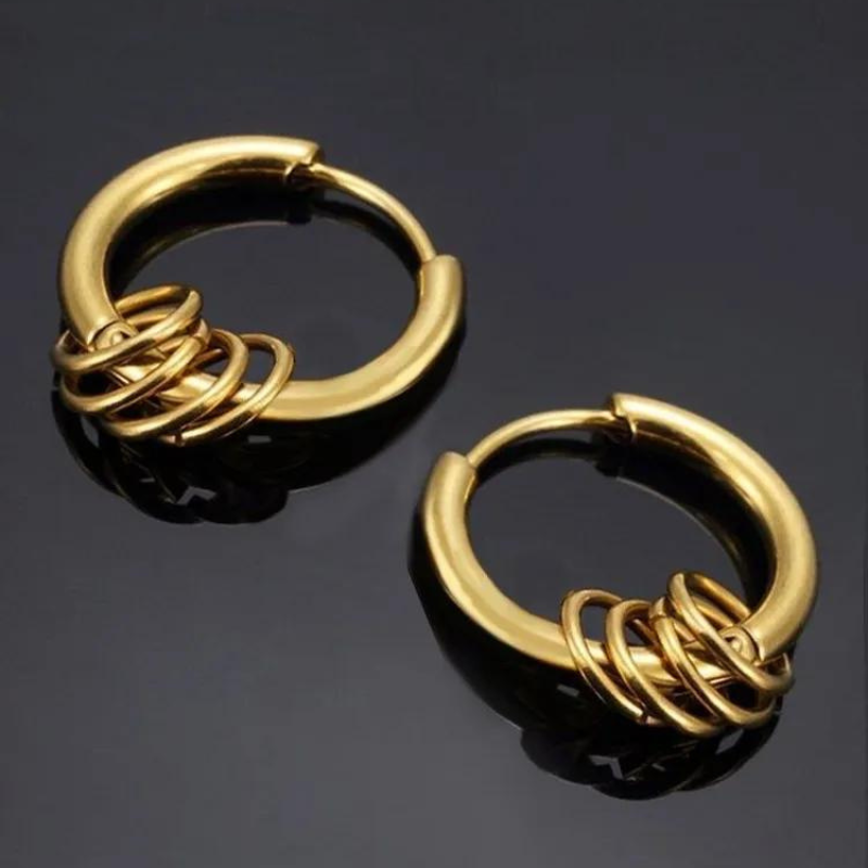 Micara - Créoles 5 anneaux - Boucles d'oreilles