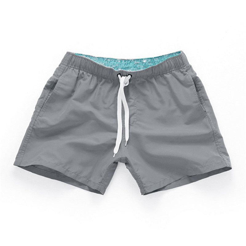 Short de plage de couleur unie pour homme