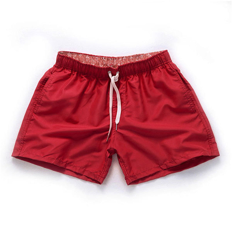 Short de plage de couleur unie pour homme
