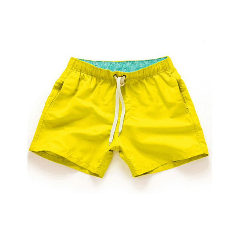 Short de plage de couleur unie pour homme