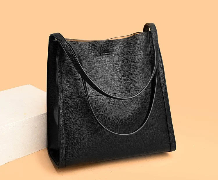 – Sac à bandoulière simple en cuir véritable
