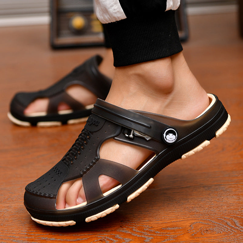 Pauline | Komfort Hausschuhe Herren Sandalen Flip Flops Herren