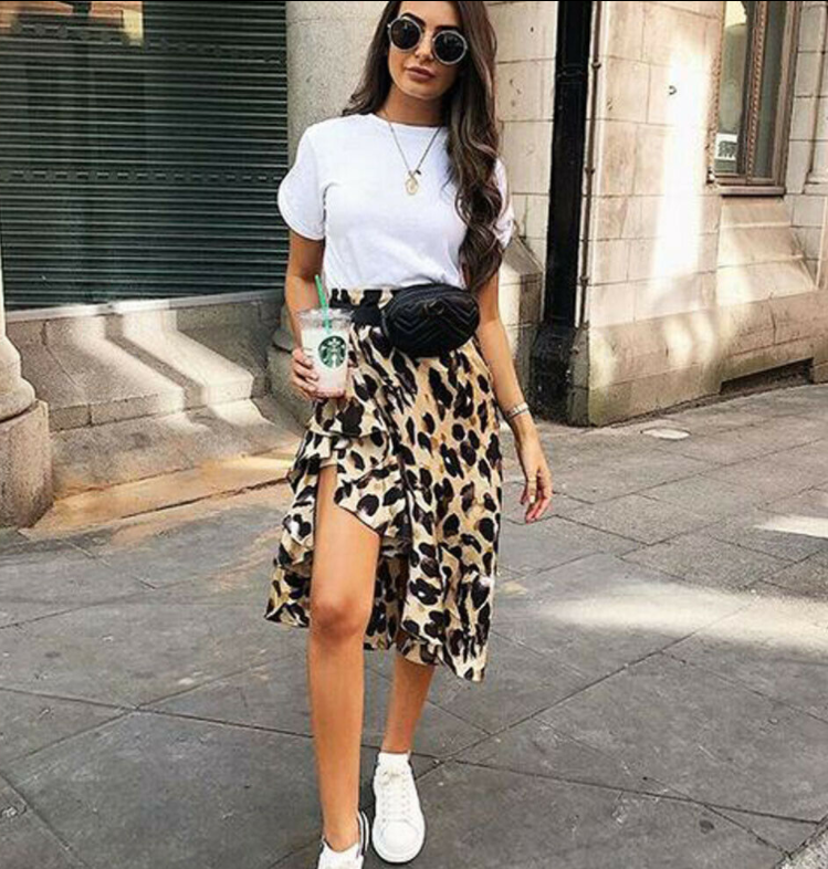 Pauline | Schlank Verführerisch Leopard Print Rock