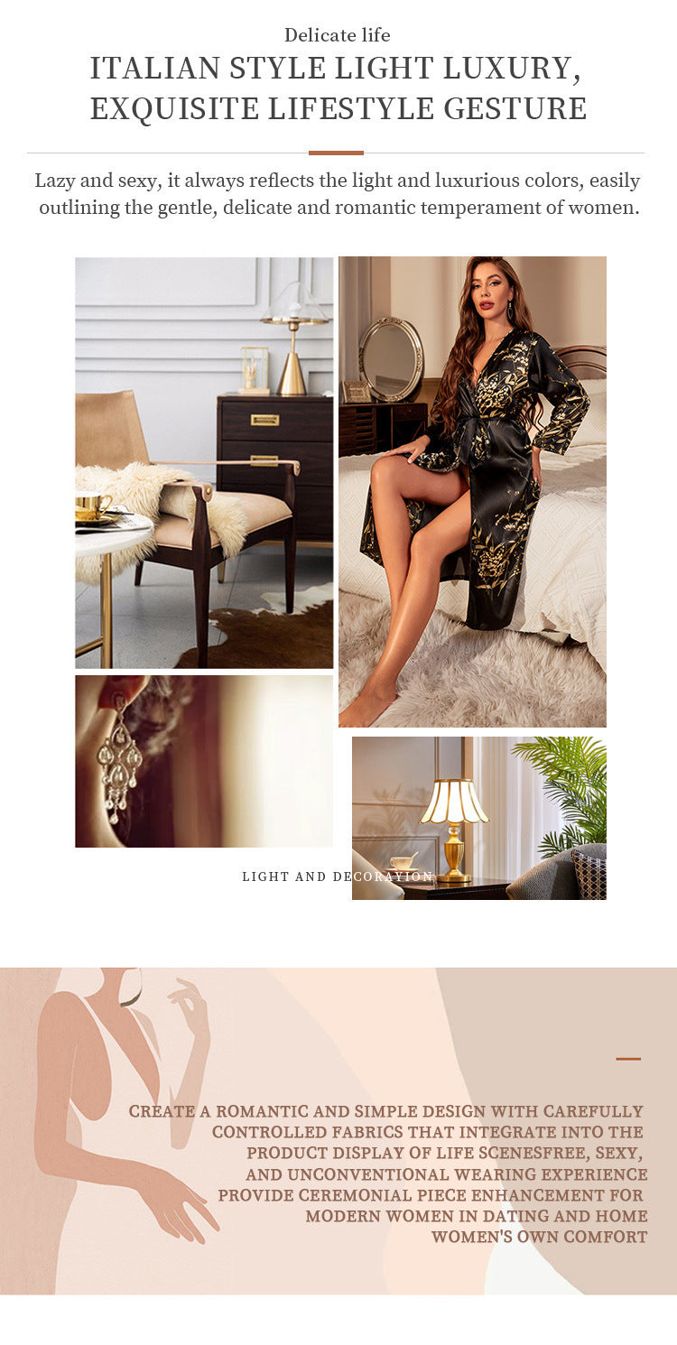 Satiné Dreams - Peignoir en satin confortable et élégant pour toutes les saisons