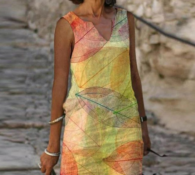 Kathryn  – Designerkleid mit wunderschönen Farben und Mustern
