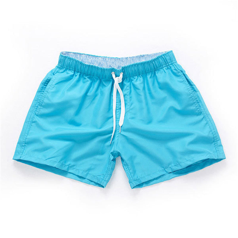 Short de plage de couleur unie pour homme