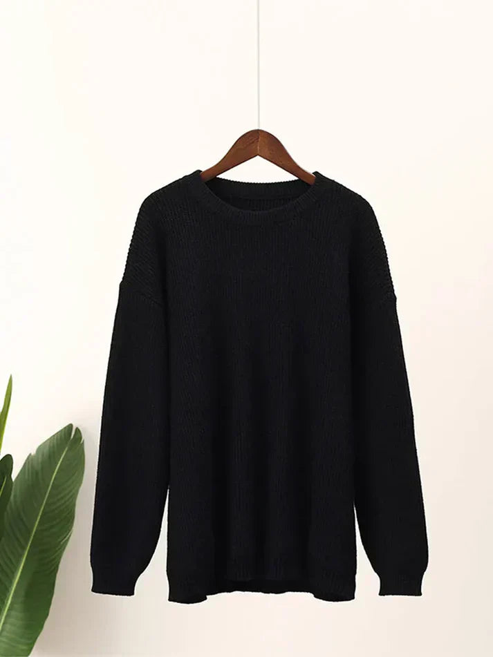 Pull d'hiver chaud : col rond tendance au design minimaliste