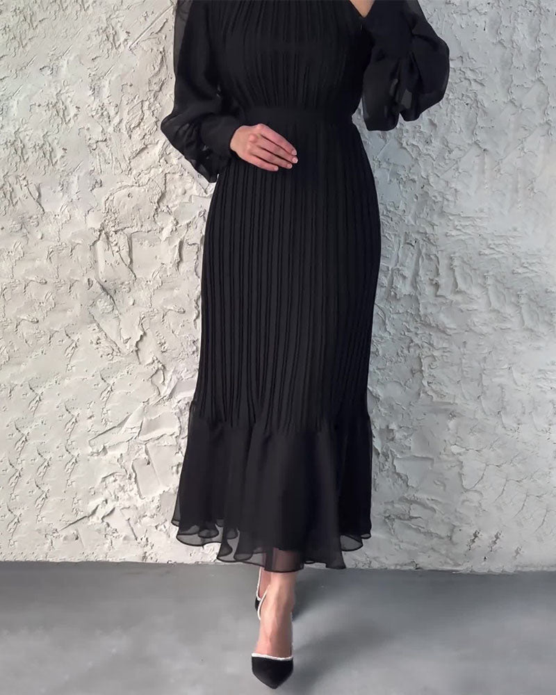 ÉLIE™ | ROBE MAXI À MANCHES BOUFFANTES