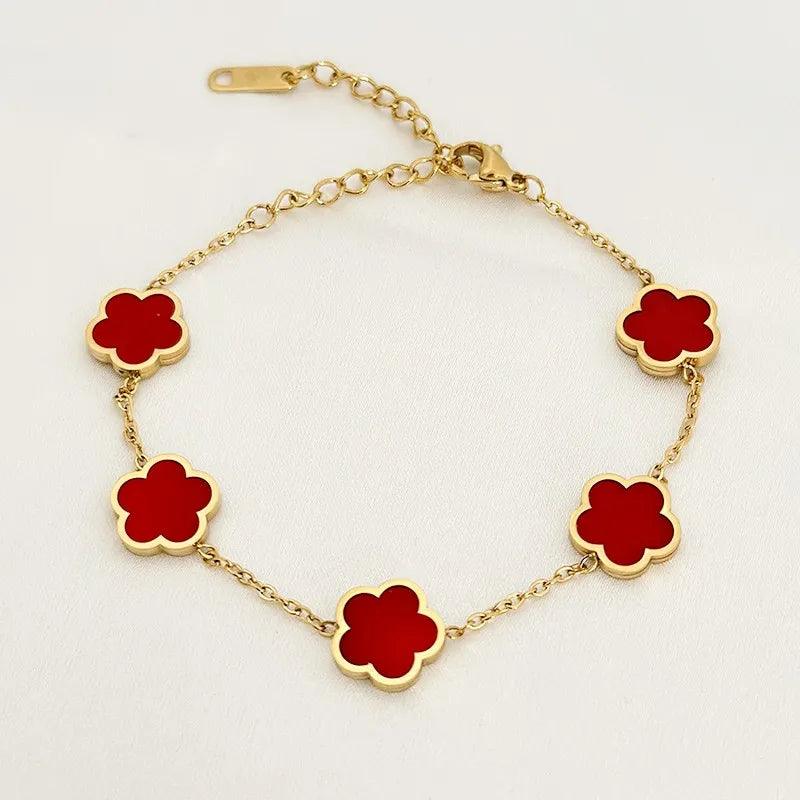 Scarlette | Luxuriöses Kleeblatt-Armband