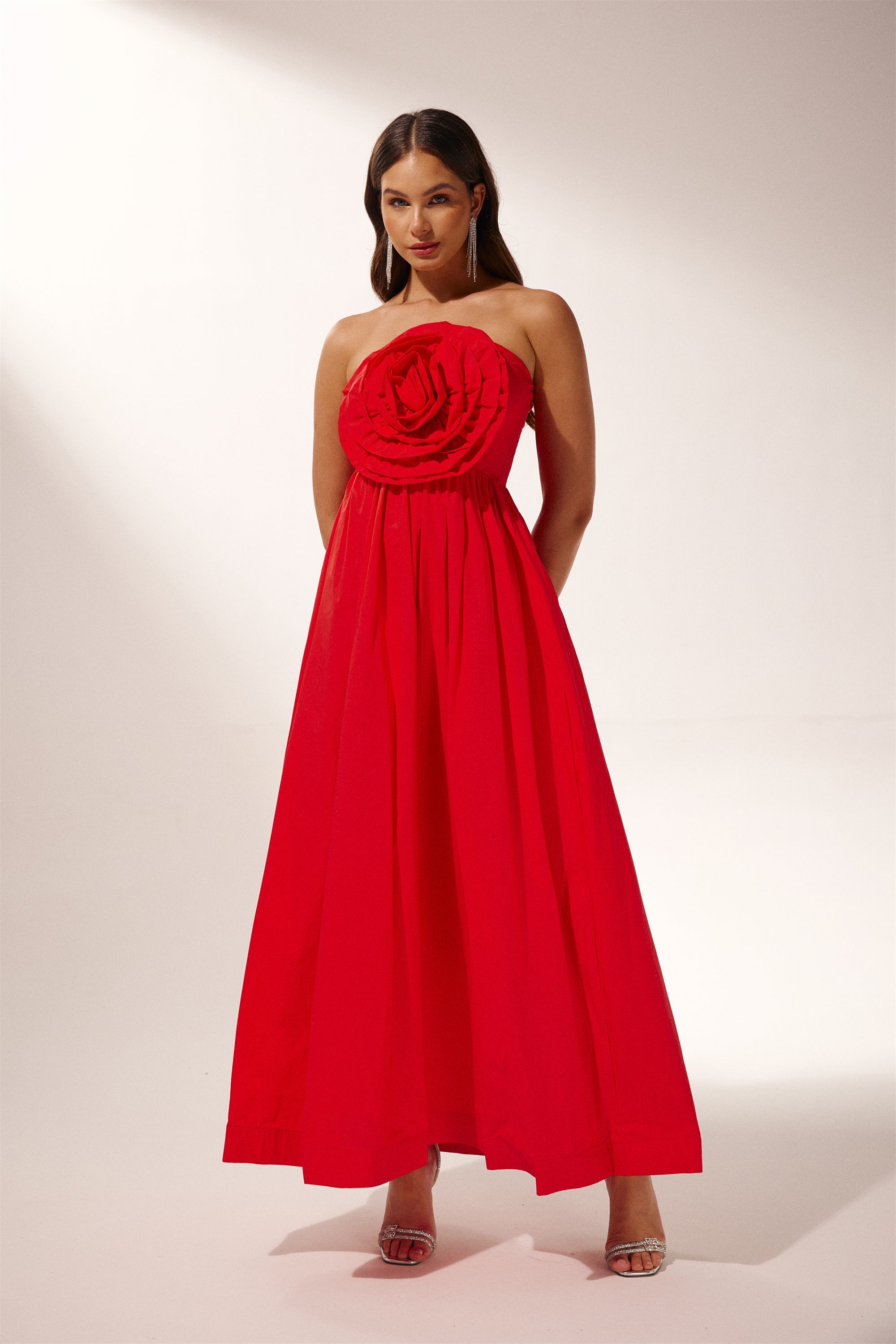 Trägerloses Maxikleid „Frederica Flower“