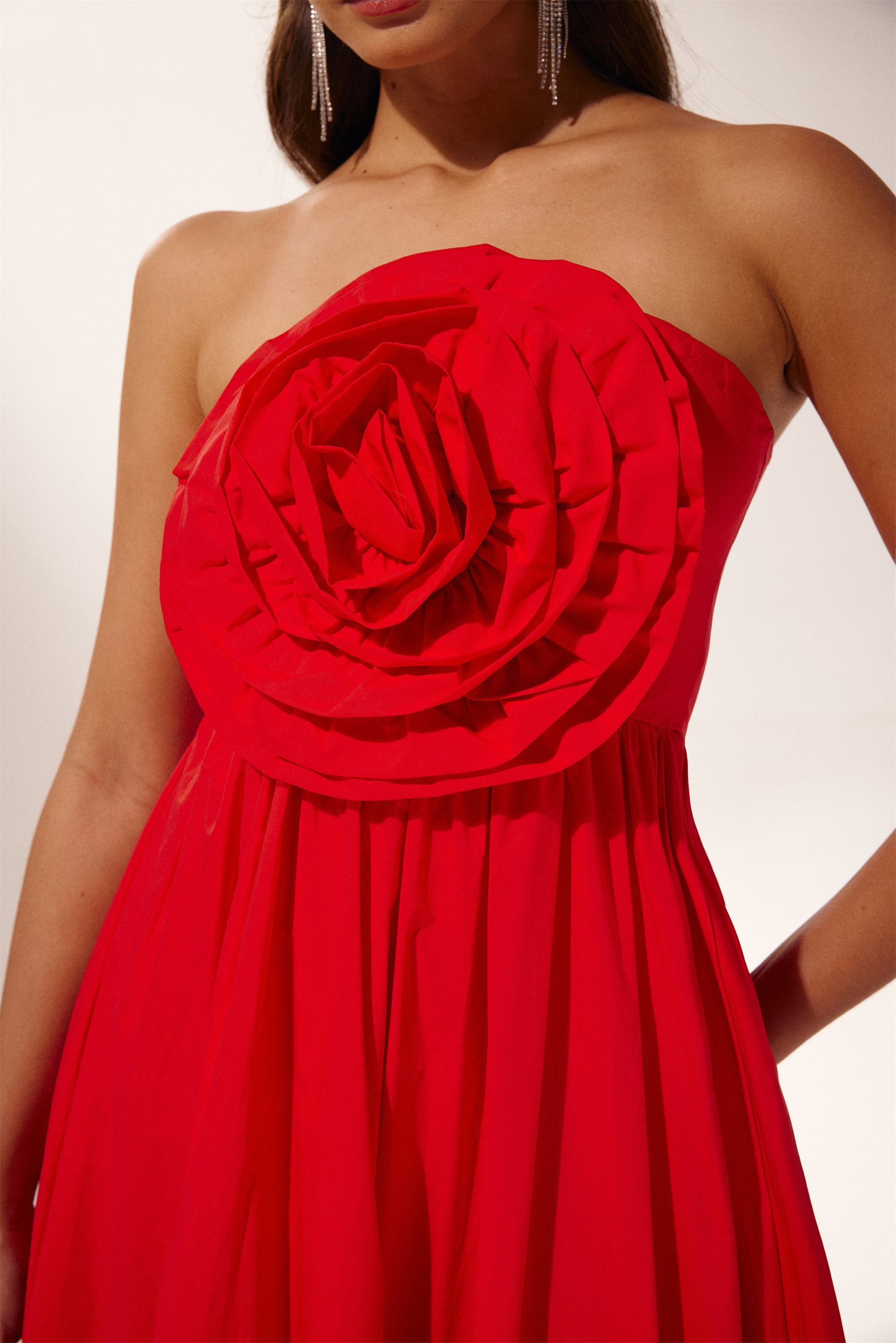 Trägerloses Maxikleid „Frederica Flower“
