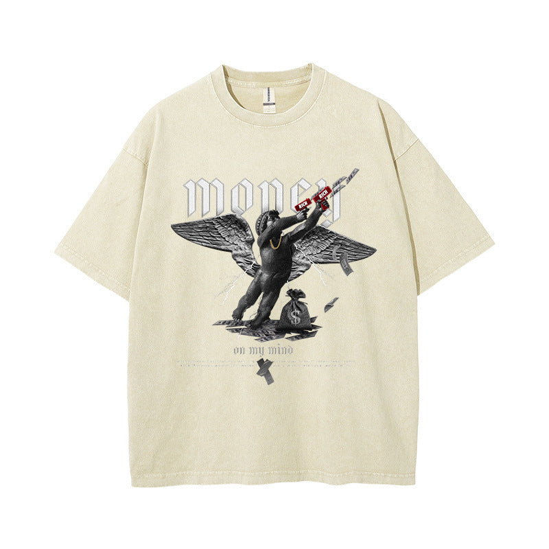 « L'ange de l'argent » - T-shirt oversize avec imprimé