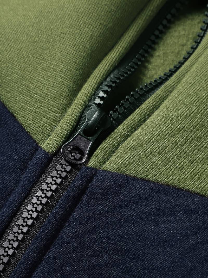 Eric – sweat à capuche décontracté avec fermeture éclair color block