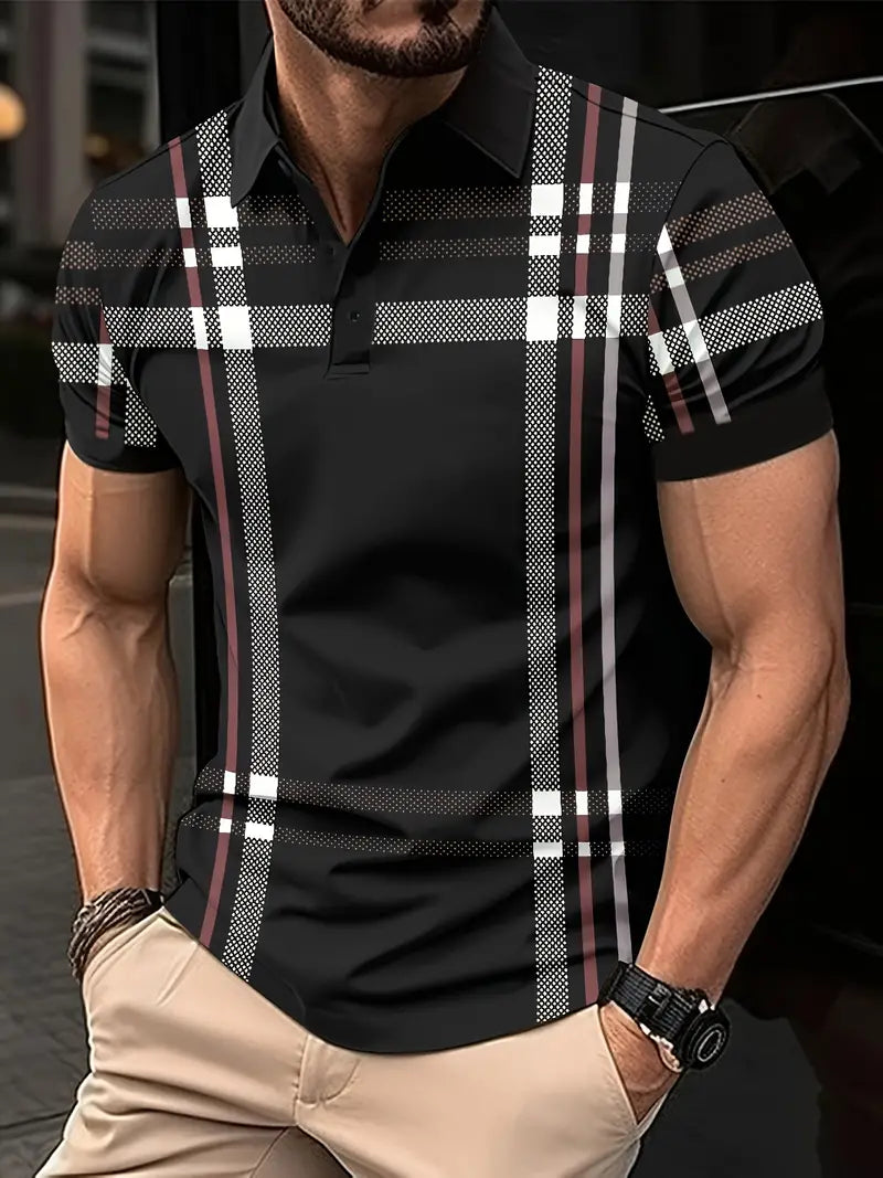 Oveth – T-shirt rayé à manches courtes pour homme