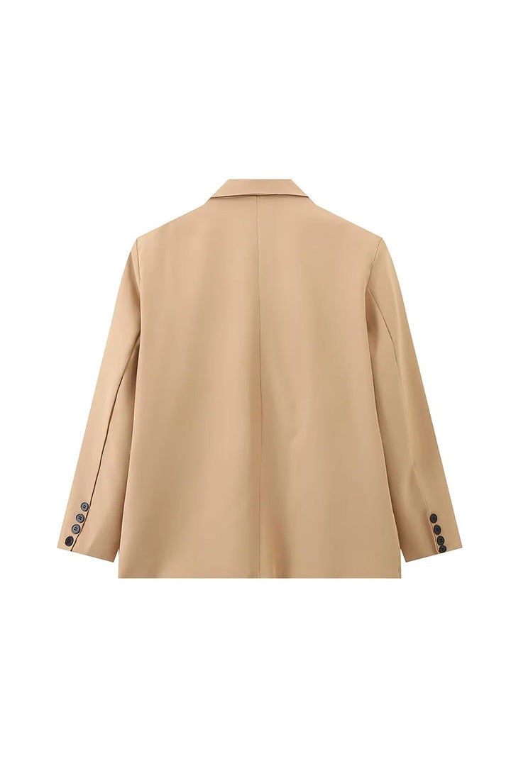 Übergroßer Blazer mit Seitenschlitz Stahlblau