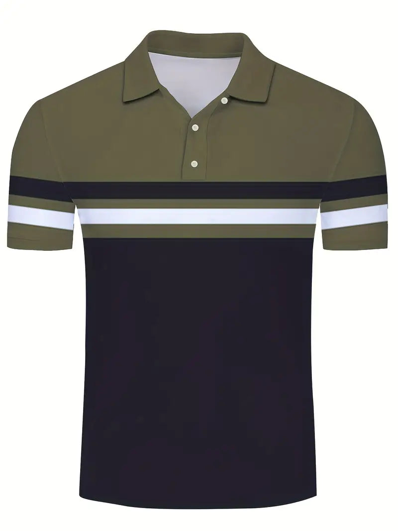 Lucas - chemise rayée à manches courtes décontractée et tendance pour homme