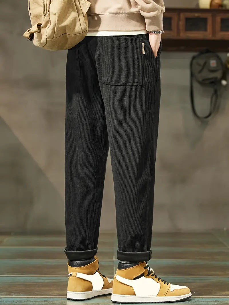 Gregory - Pantalon baggy décontracté en velours côtelé