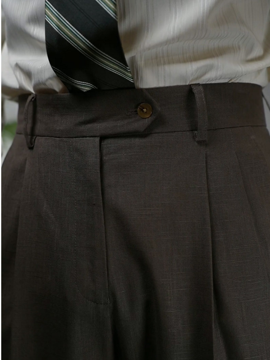 pantalon en lin-coton