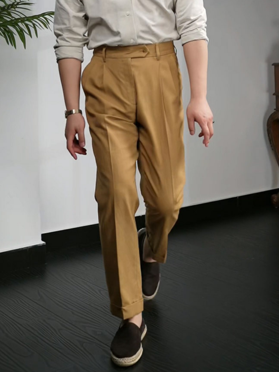 pantalon en lin-coton
