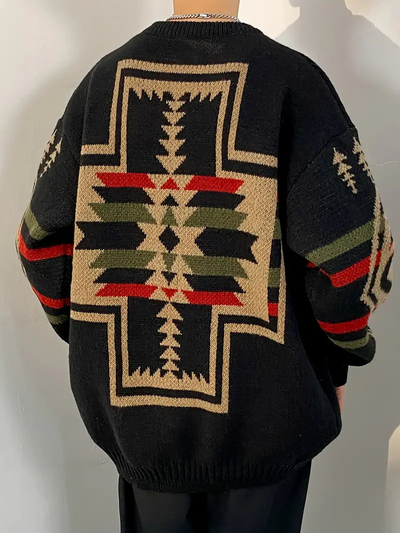 Charles – pull homme à imprimé géométrique