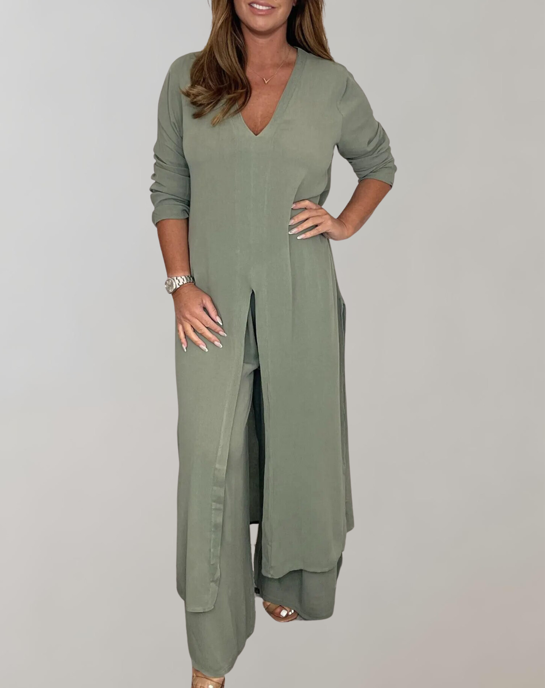 Bellachicha - Langes Top mit elegantem hohem Schlitz