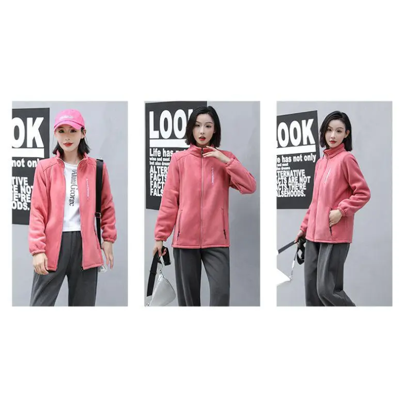 Leichte Damen-Zip-Jacke, perfekt für draußen, Fleece-Weste
