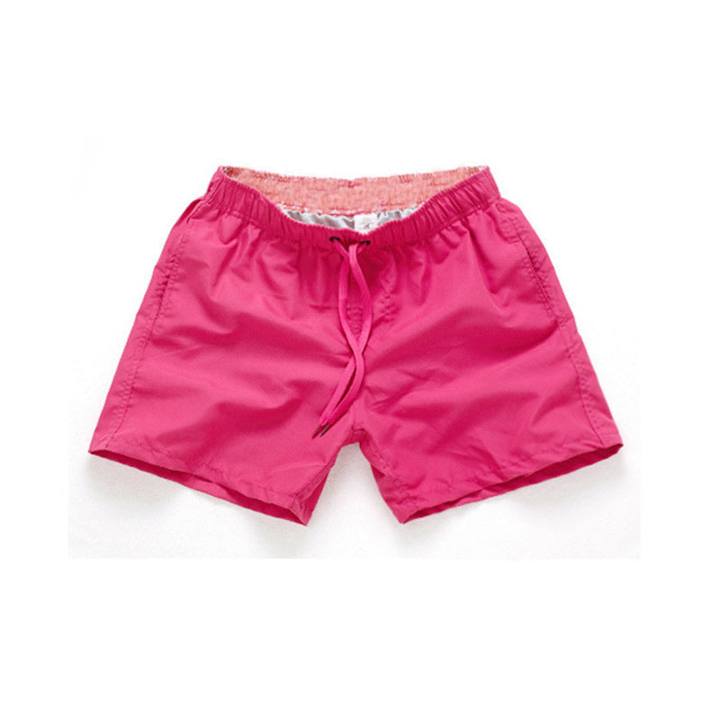 Short de plage de couleur unie pour homme