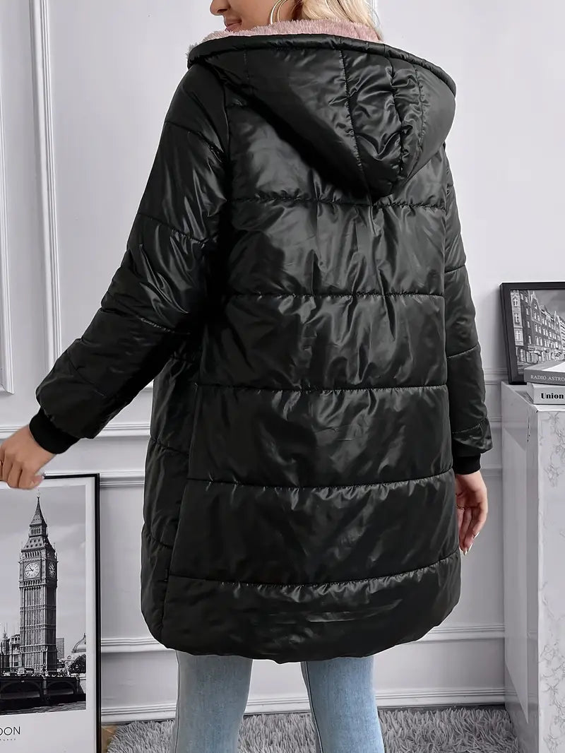Yulora | Doudoune femme, manteau d'hiver à manches longues avec doublure polaire