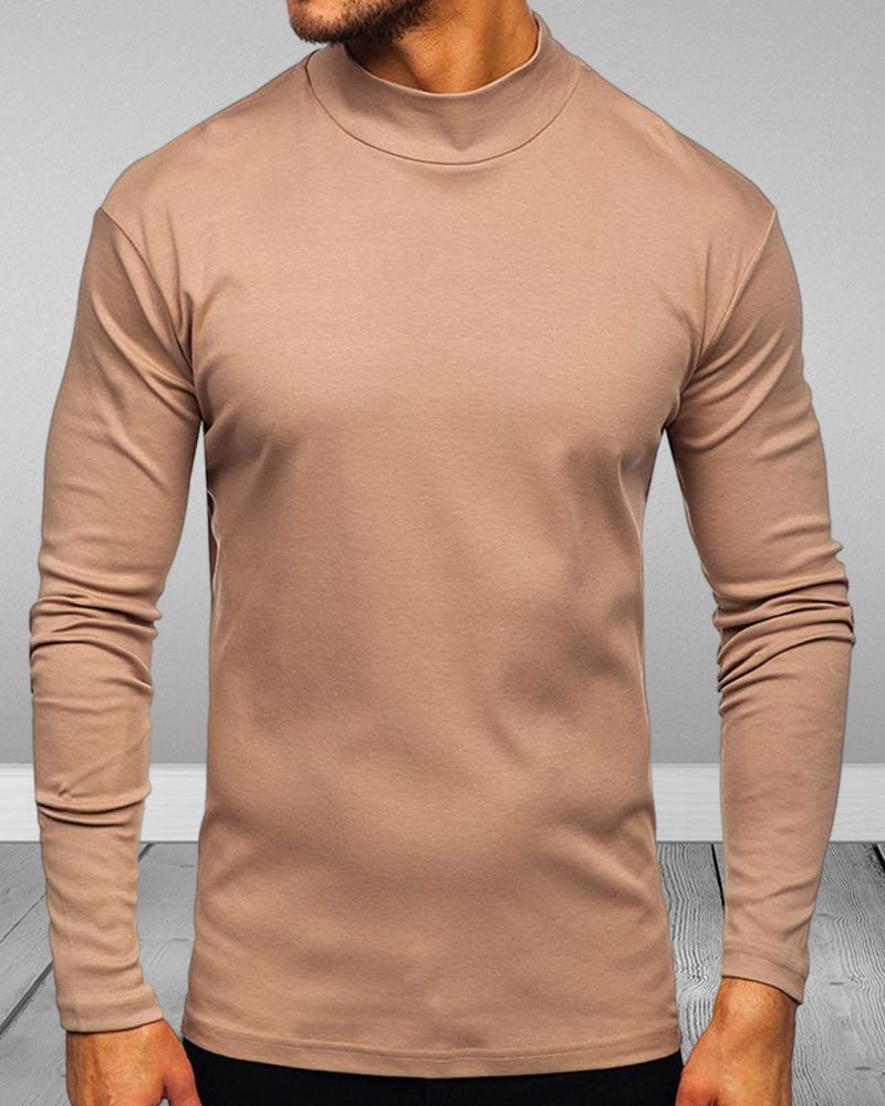 Pull col roulé uni pour homme