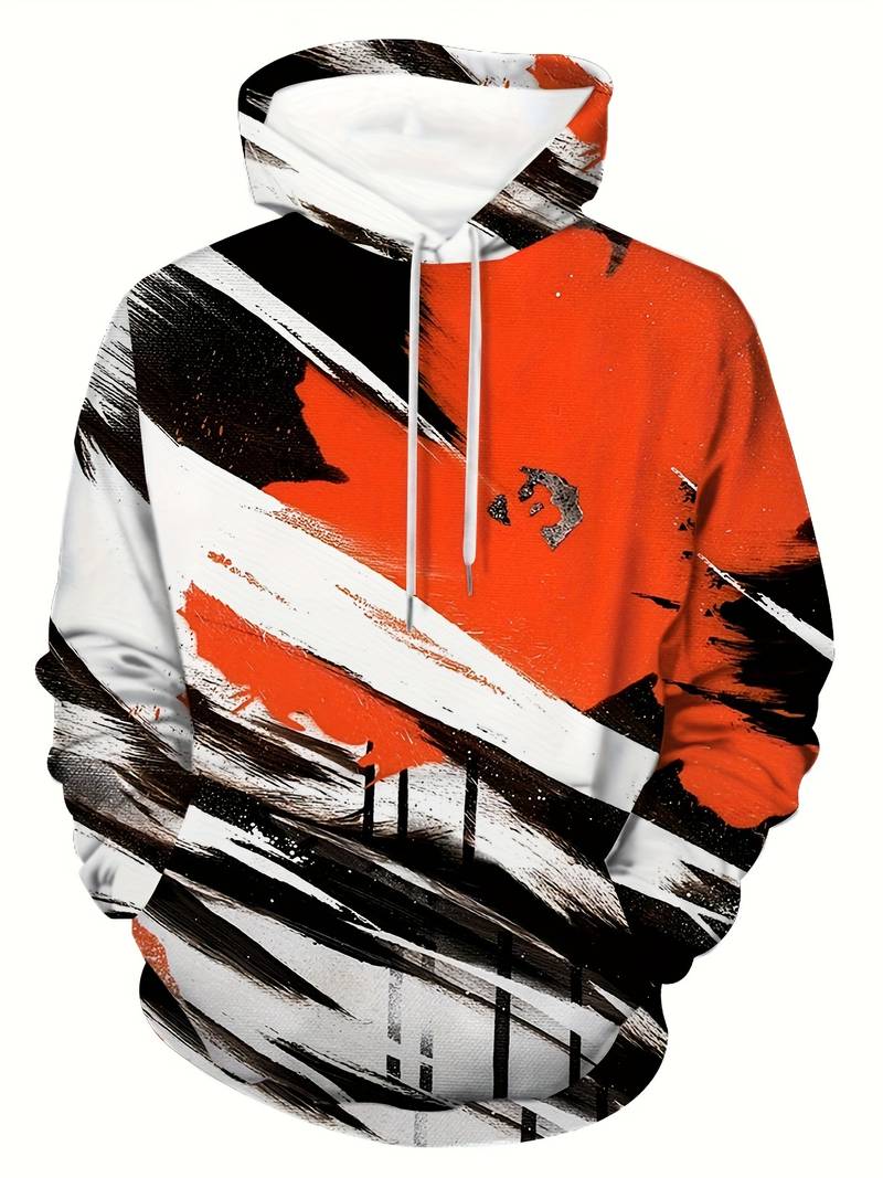 Thomas - Sweat à capuche à rayures contrastées pour homme