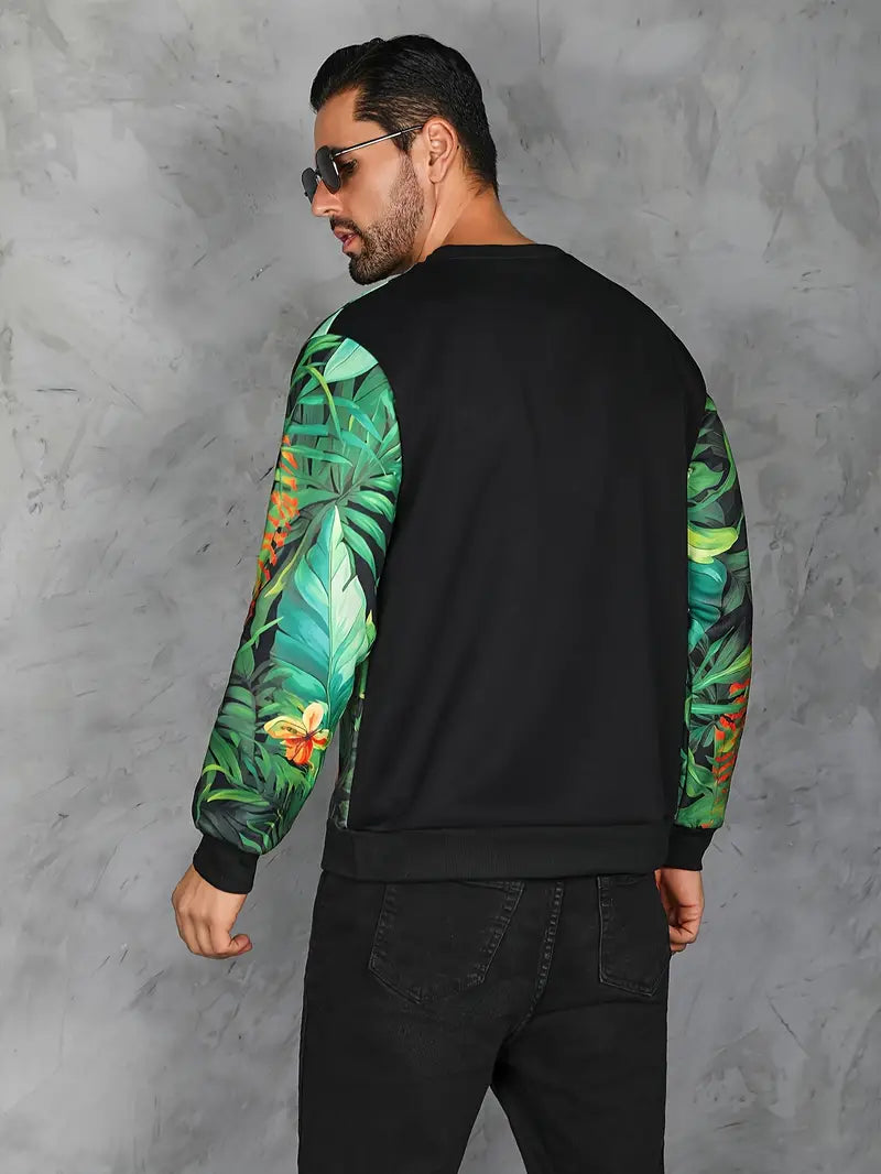 William – Pull ras du cou à imprimé tigre pour homme