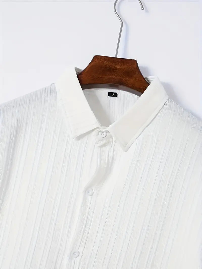 Ethan – chemise rayée à manches courtes décontractée et chic pour homme