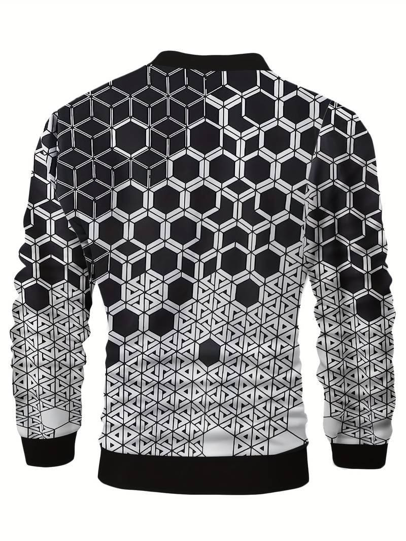 Richard – jacke mit geometrischem muster für herren