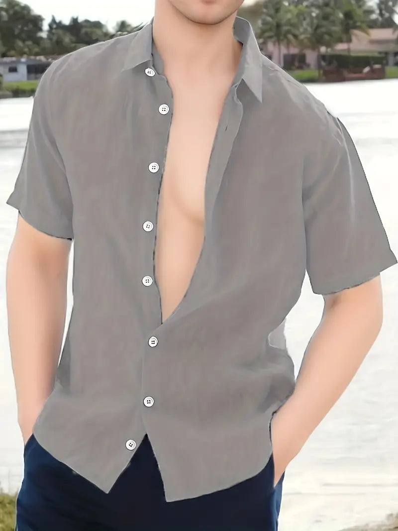 Ethan – chemise à manches courtes simple et confortable