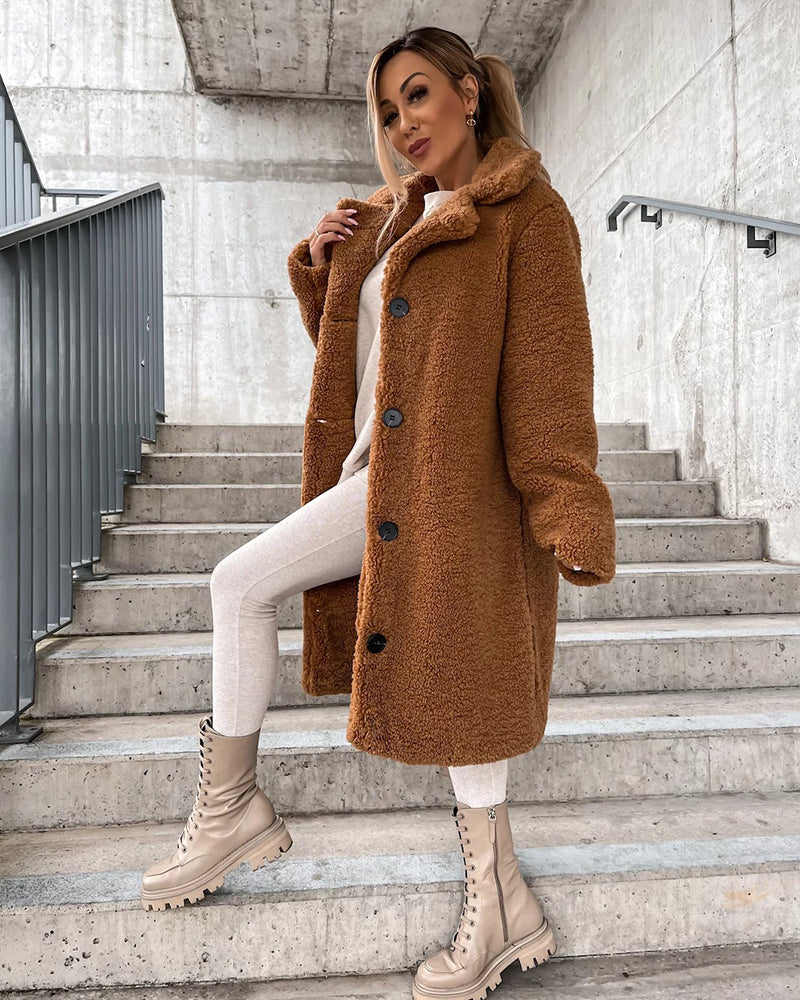 Yvain | Veste Teddy surdimensionnée en fausse fourrure