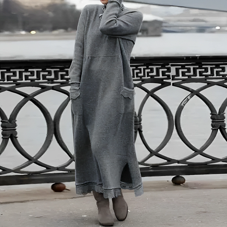 Abbie - Robe longue d'hiver décontractée 