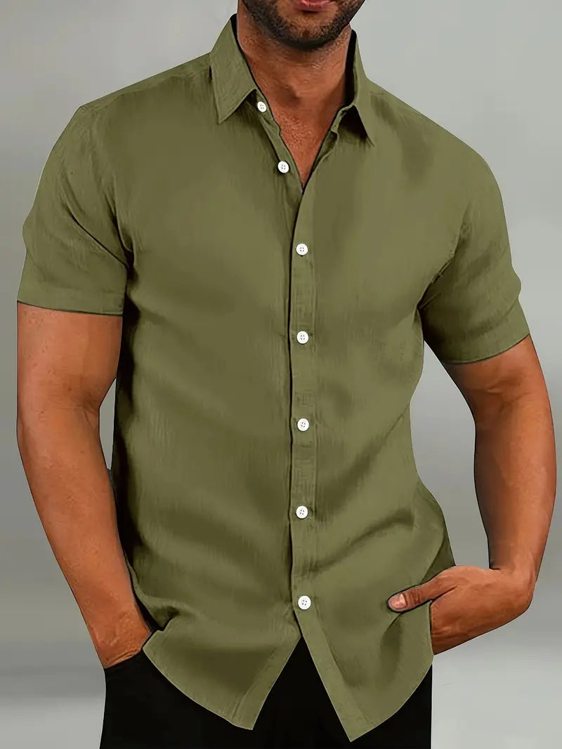 Brian – chemise boutonnée décontractée à manches courtes