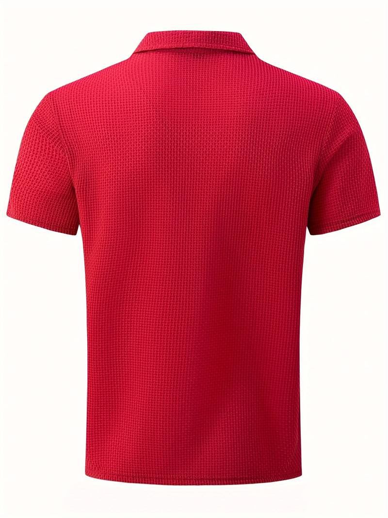 Samuel – chemise décontractée et respirante à manches courtes avec demi-boutons
